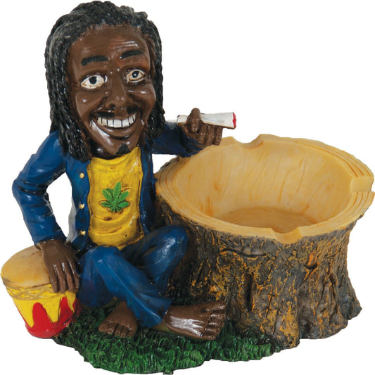 Rasta Jamaican Man with Drum Polyresin Cigarette Ashtray - Individualized Popular Home Office Ashtray Personality Trend Modern Home Tea Table Ashtray Ornaments Bar Ashtray