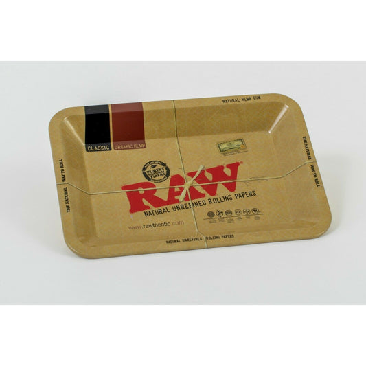 RAW Mini Metal Rolling Tray - Lightweight, Curved Edges, and Smooth Surface - Elegant and Sleek with Vibrant Print - Portable & Travel Size Tray -  Perfect Herb Accessories - Vintage Style